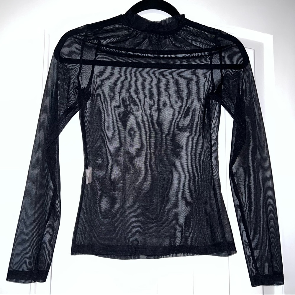 Sheer Black Mesh Top